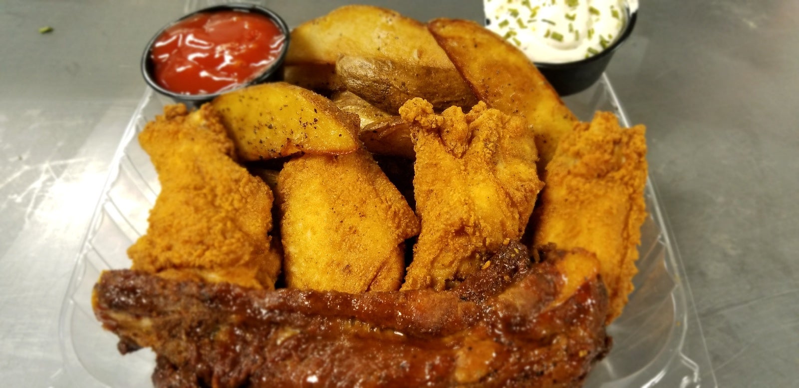 Duuuval Fried Rib n Chicken Combo Trap House Chicken